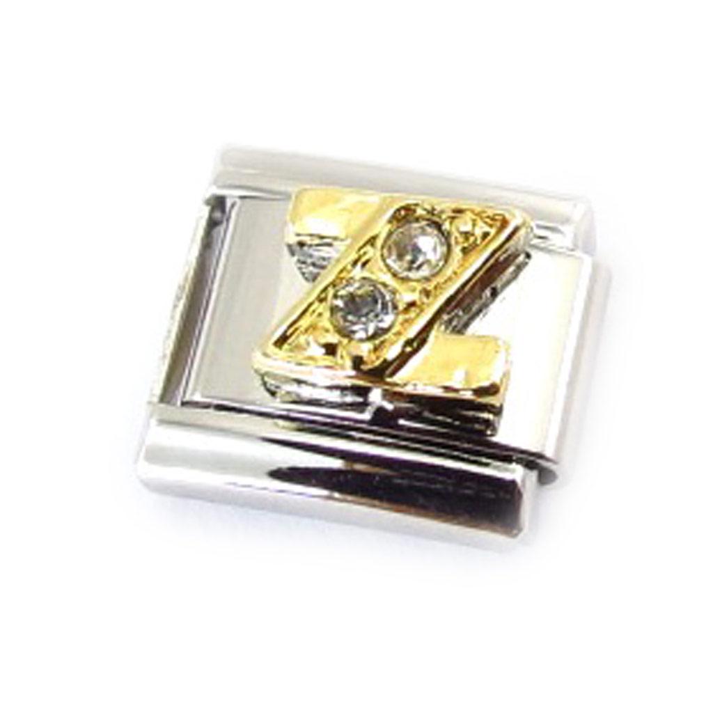 Les Trésors De Lily [C6080] - 'Z' Letter Gold White Mesh