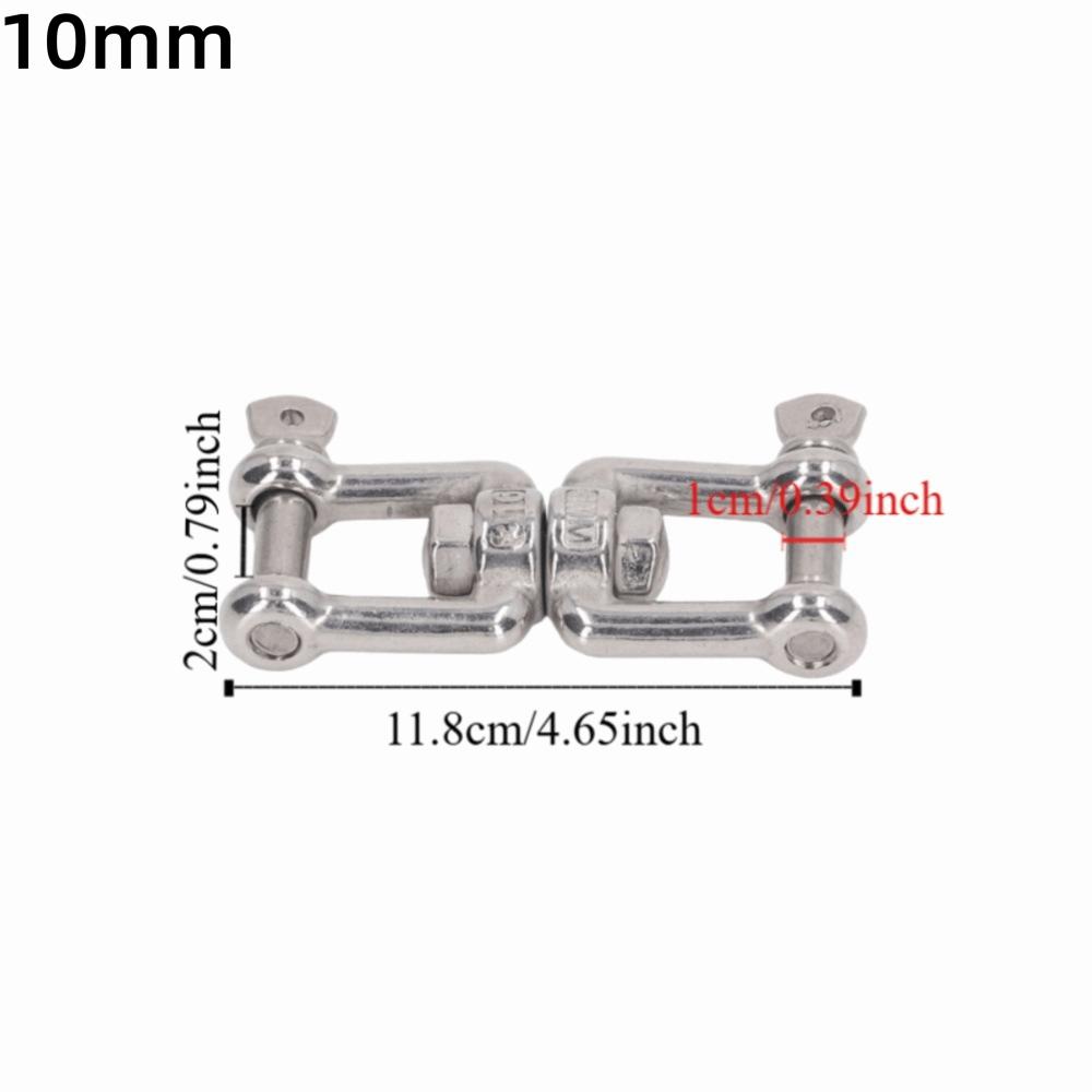 Rustproof Double Jaw Shackle Stainless Steel Anchor Swivel Jaw  Boat Application