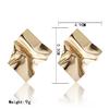 Vintage Golden Square Statement Earrings For Women Fashion Zircon 2025 Party European Ear Dangle Irregular Geometry Accessories