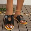 Fashion Summer Women Slippers Shoes Cute Butterfly-Knot Flats Casual Sandals Solid Color Beach Sandals