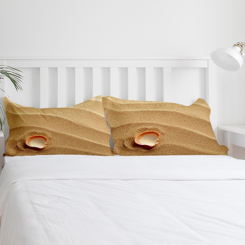 Seashell Sand Bedding Set 3pcs Boys Girls Duvet Cover Pillowcase Kids Adult Quilt Cover Double Bed Set Home Textile
