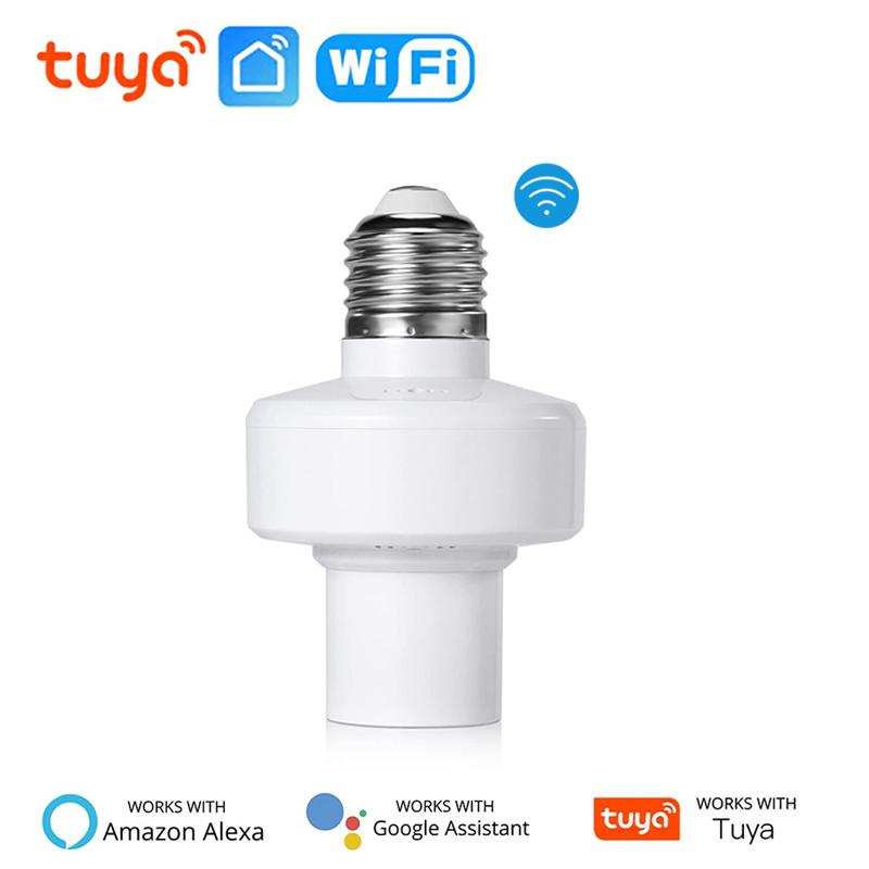 

Tuya WiFi/Zigbee Smart Light Socket E27 Bulb Adapter Lamp Holder Base AC85-265V Smart Life App Control Support Alexa Google Home