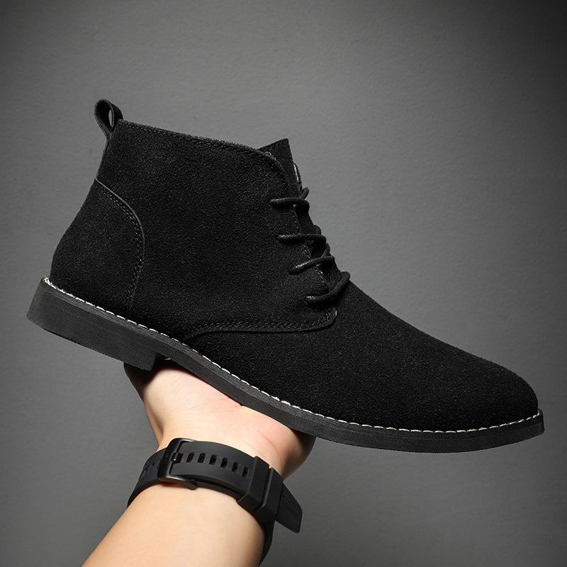Ankle Boots Men's Leather Boots Low-top Men's Shoes Comfortable and Breathable Pointed Toe European and American Style Short Boots