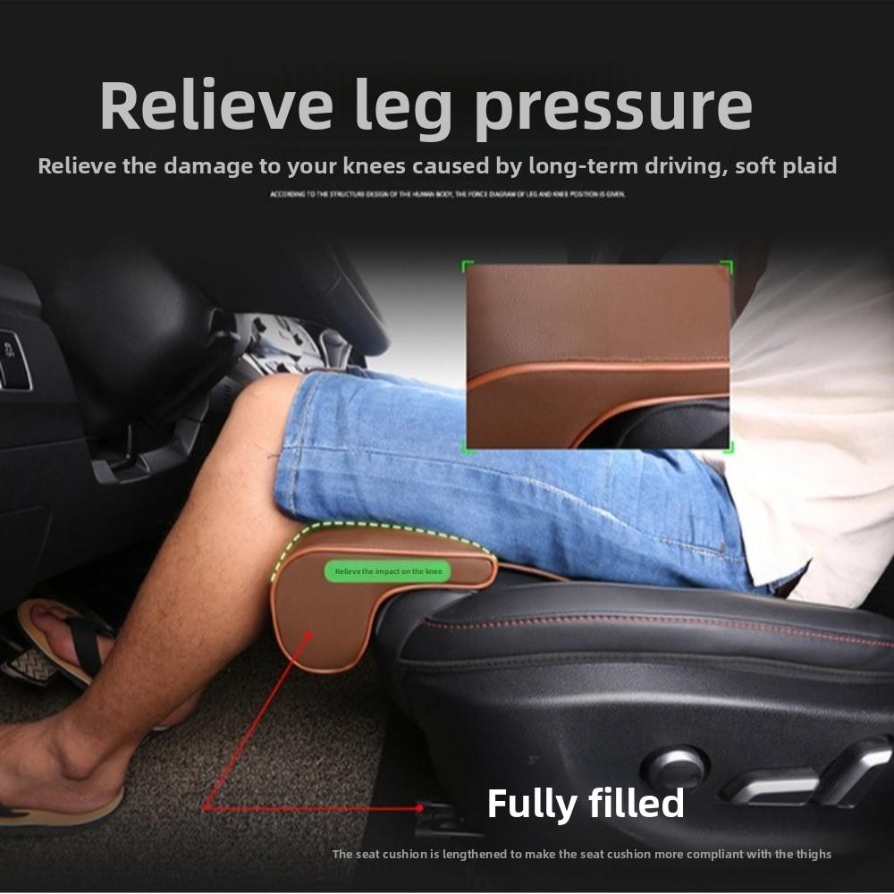Universal Car Seat Extension Pad PU Leather Easy To Install Leg Support Cushion Comfort Padding Leg Extender Pad