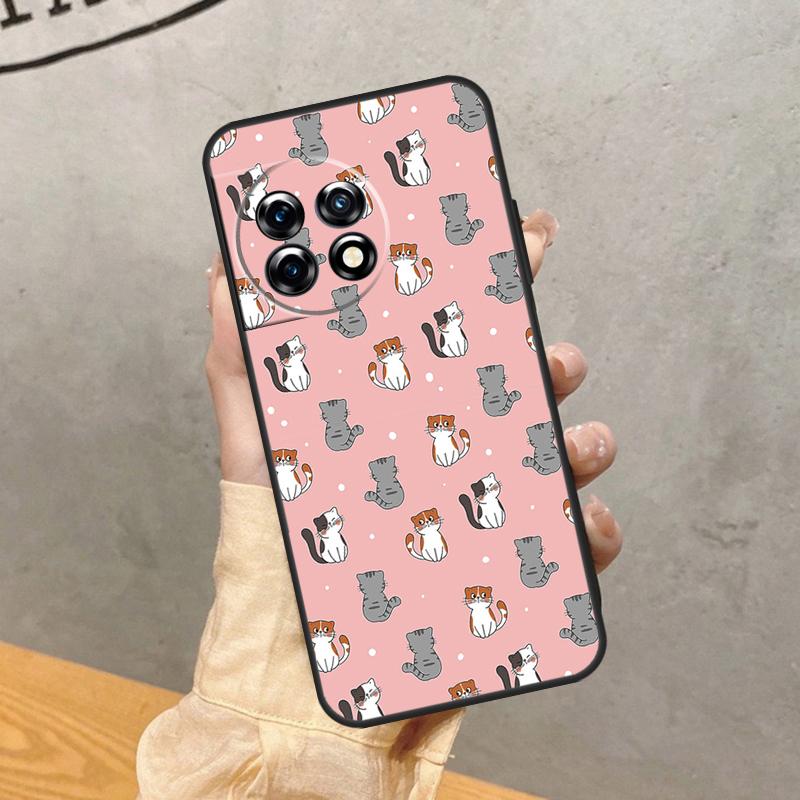 Funny Cat Collage Case For OnePlus 15 15R 13R 13 13T 12 12R 11 10 9 Pro 10T Nord 5 CE 4 2 3 Lite N20 N30 Cover