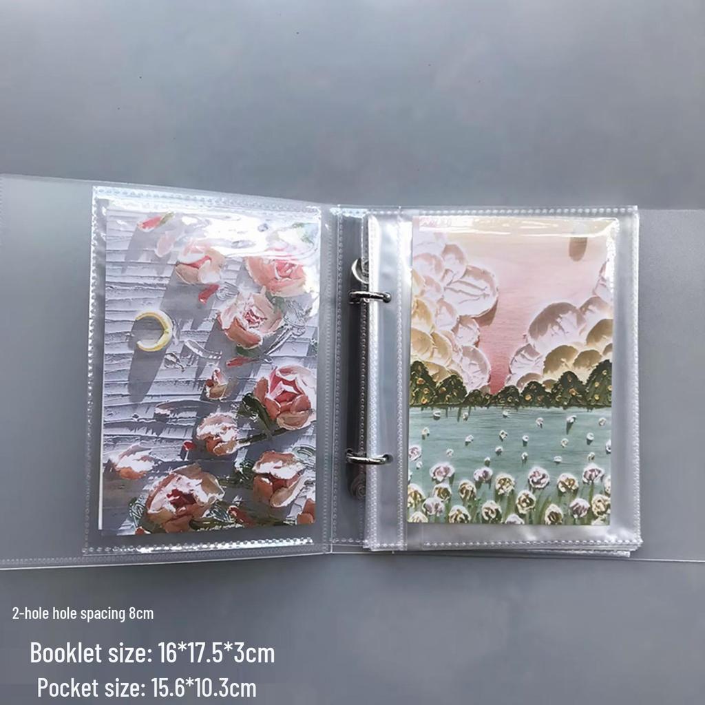 A5 Oil Pastel & Watercolor Painting Storage Album for 6-inch Square Postcards (10x10/15x15/20x20 Cm)