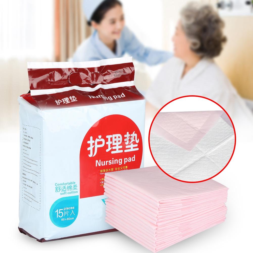 2 Colors 15PCS/Bag New Disposable Underpad Adult Nursing Urinary Incontinence Urine Pad