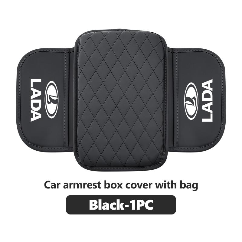 Car Center Console Leather Arm Rest Protection Cushion Storage Pocket For Lada Niva Vesta 4X4 Largus Priora Granta Samara Kalina HH46