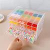 Transparent Multi-Layer Storage Box for Glass Beads and Jewelry Accessories
