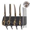 6.5 Inch Pet Grooming Scissors Kit Cat Hair Thinning Shear Pet Scissors Set Blackgold Dog Scissors