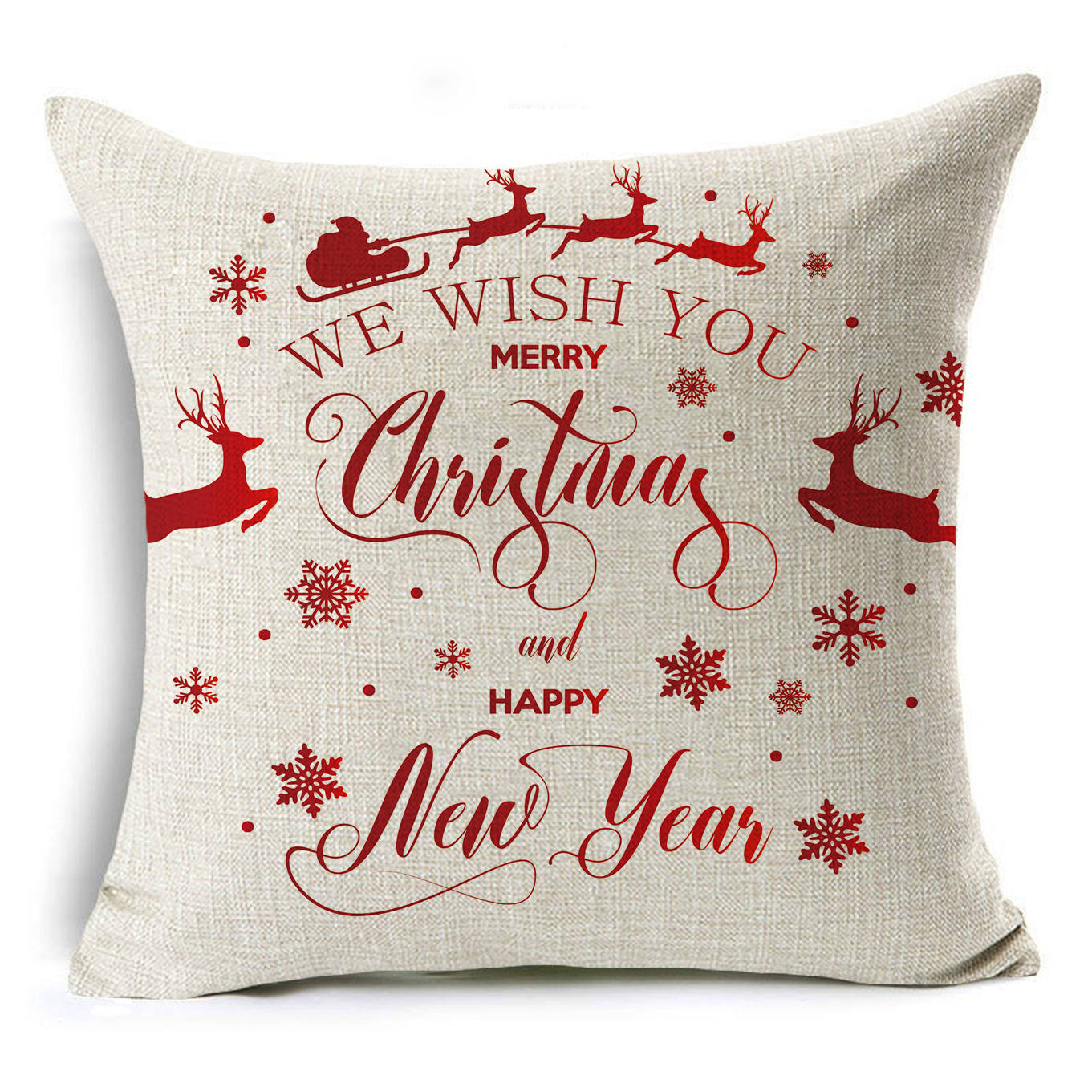 Рождественская наволочка простое льняное украшение с надписью Рождественский подарок наволочка подходит для автомобильного дивана наволочка 45 см 45 см 45x45cm 688₽