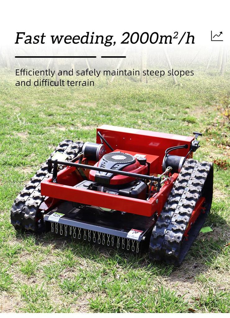 Self-Propelled Remote Control Mower: Tracked Weeder for Overgrown Lawns In Southeast Asia