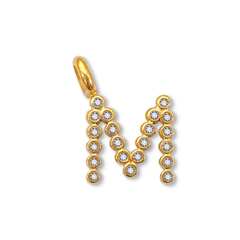 Chihang Fashion English Letter Zirconia Pendant Necklace - DIY 26 Letter Accessories