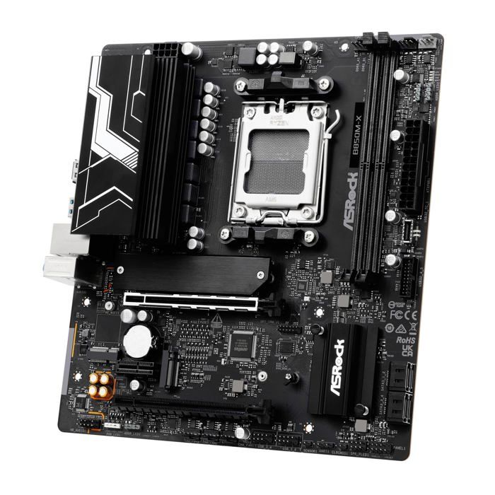 Carte Mère - ASROCK - B850M-X - Socket AM5 - Micro ATX - 1 Processeur Max