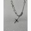 Titanium Steel Star Pendant Necklace For Men And Women Hip Hop Style Choker Chain