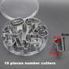 Stainless Steel Alphabet Letter Cookie Cutters Mold Biscuit Number Cutter Set Cake Decorating Moulds Fondant Cutter Set