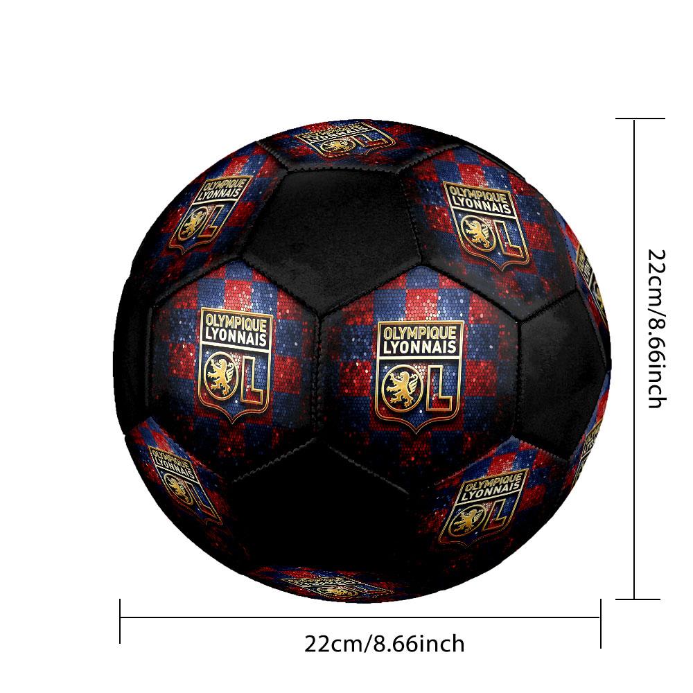 1PC OL poster size 5 soccer ball PrahaIndoor Soccer Ball Colorful All Ages Machine Stitched PVC Competition Ready Durable High-Bounce
