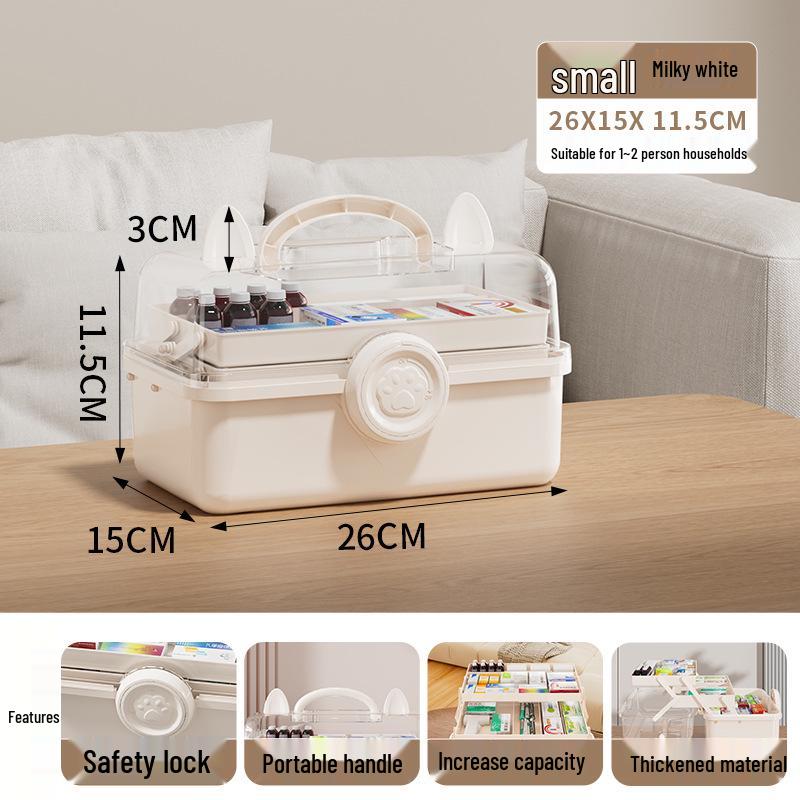 

Family-Size Large Capacity Medicine Storage Box for Home Use