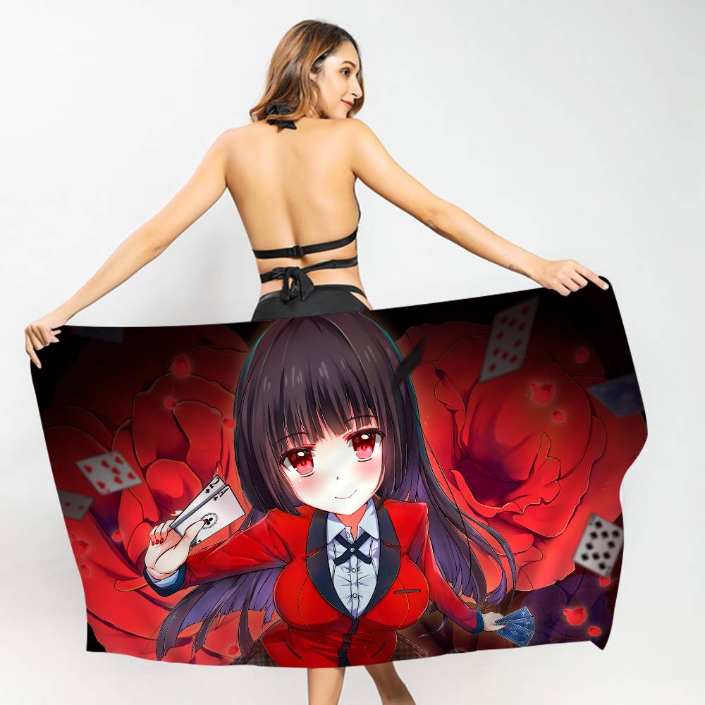 Comic K-kakegurui Microfiber Beach Towel Absorbent Quick Dry Soft Yoga Swimming Resort Mountain Climbing Towel