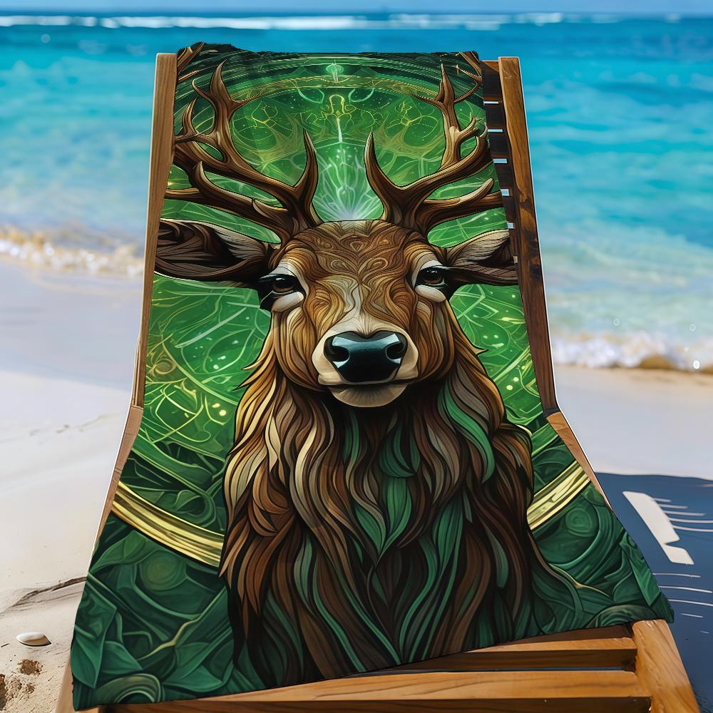 Marca J-Jagermeister-S Liqueur Digestiva Asciugamano Sportivo Asciugatura Rapida Attrezzatura da Viaggio Campeggio Resistente alla Sabbia Morbido Leggero Grande Asciugamano da Spiaggia