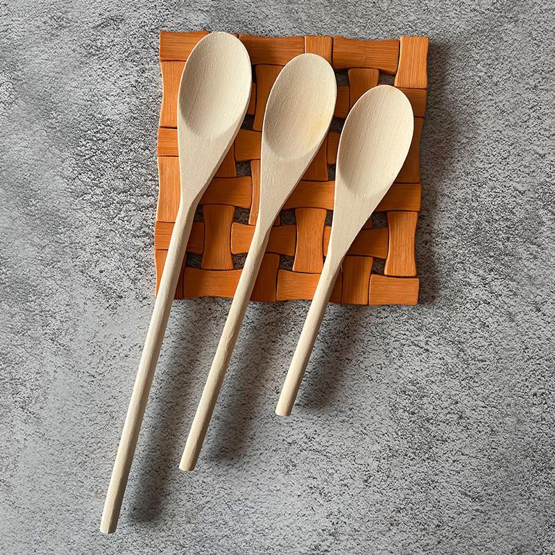 Wooden Spoon With Nordic Style Finish For Home Kitchen Cooking And Gift Use
