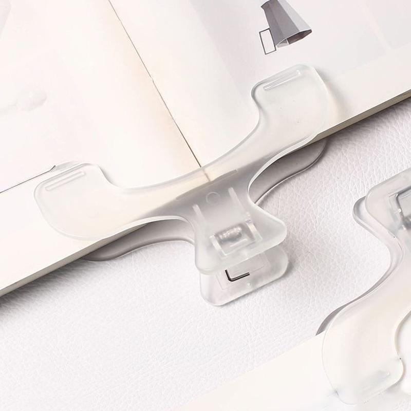 Buchklemme Leseclip Kawaii Schreibtischzubehör Fixiert zum Verhindern des Umblätterns Transparente mattierte Ordnerklammern