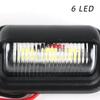 2Pcs 6 LED License Plate Lights Universal Car Truck RV Trailer Van Licenses Taillight Waterproof Rear Lamps Tools Accessories Back Up Lights 1