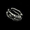 European Sterling Silver Skull Skeleton Ring - Unisex Retro Punk Style