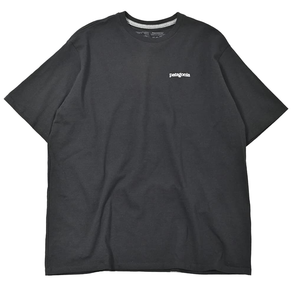 Patagonia Fitz Roy Horizons Short Sleeve Crew Neck with Back Size Black Men's Responsibili-Tee 38501, T-Shirt Print, Medium, [Used]