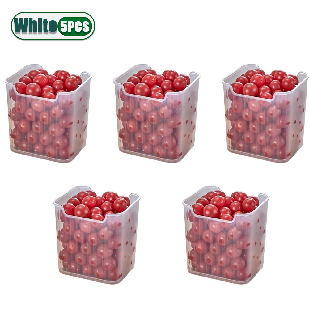 1-10PCS Refrigerator Side Door Organizer Transparent Storage Box for Bottles Condiments Snacks and Kitchen Tidying