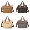 Canvas Tote Bag With Multiple Pockets For Daily Casual Use Womens Large Capacity