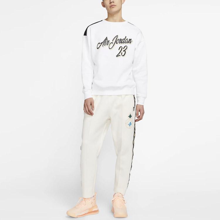 Air Jordan 23 Remastered Fleece Crew Neck Sweatshirt Men Tops White CT6283-100