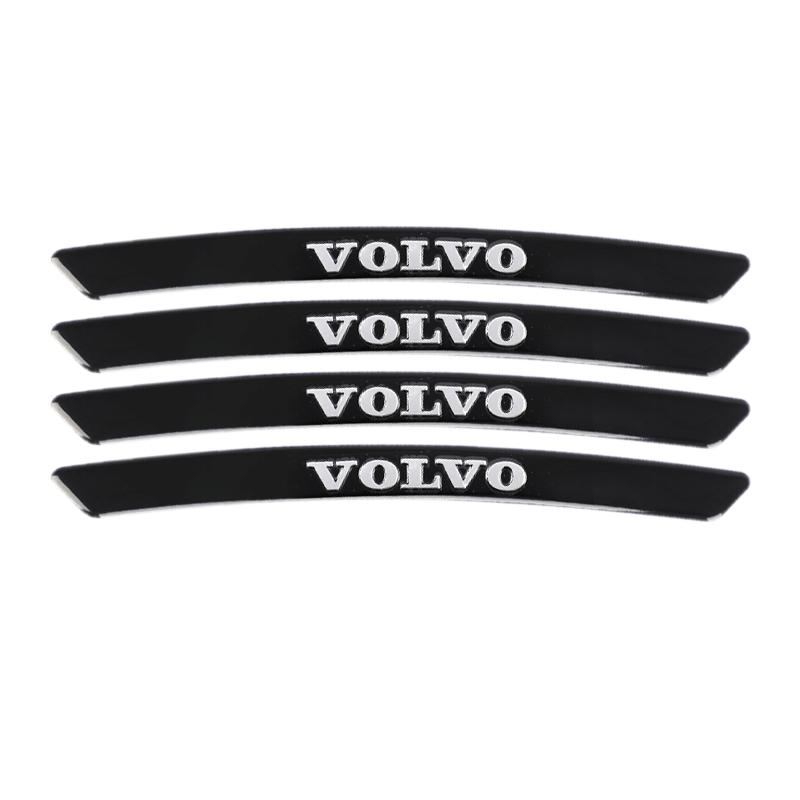 4Pcs Aluminum Car Badges Wheel Rims Racing Hub Stickers For Volvo ES90 EC40 EX40 EM90 XC90 V90 V60 XC60 V40 S80 S60 S90 C40 XC40