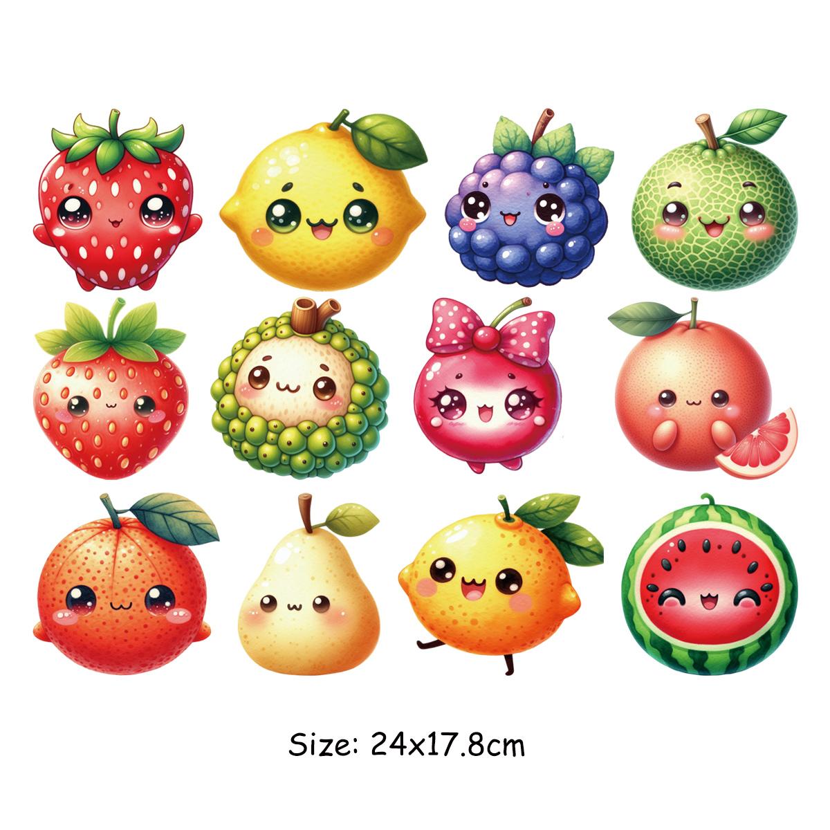 

Фрукты Набор Термонаклейки Новые Пользовательские Наклейки Наклейки Футболки Парчи Ropa Термоперенос Наклейки На Одежду Diy Аксессуары Нашивки