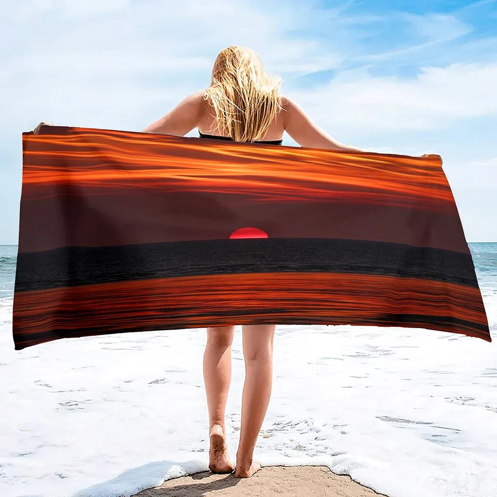 Natural Scenery SeaWorld Beach Towel,Oversized Microfiber Pool Towel forTravel,Quick Dry Towel Lightweight Sand Proof Bath Towel