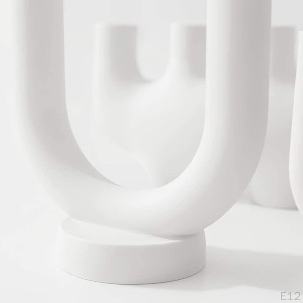 2 Pieces Abstract Ceramic Candle Holders Desktop Decoration Ornament for Yoga Gardens Spring