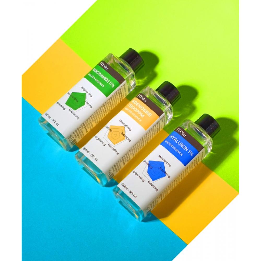Tonier Water Essence 150ml 3 Types Hyaluronic Acid Niacinamide Adenosine 3 types of hyaluronic acid, niacinamide, adenosine