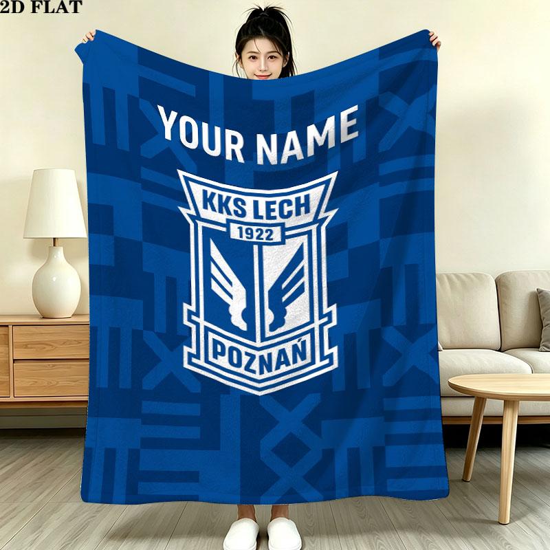 Custom KKS Lech Poznań Blanket, High quality Comfortable for All Seasons, Home Decor, Warmth and Comfort