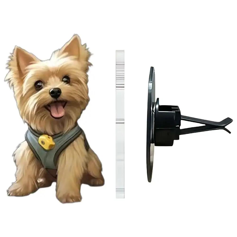 

Cute York Puppy Car Air Outlet Clip 2D Cartoon Acrylic Car Car Decoration Interior Conditioning Outlet Accessories Ornament Z3E3