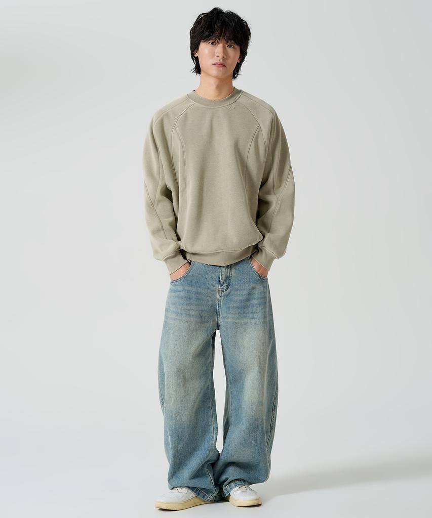 Ousa Pigment Raglan Brushed Sweatshirt 2 Colors
