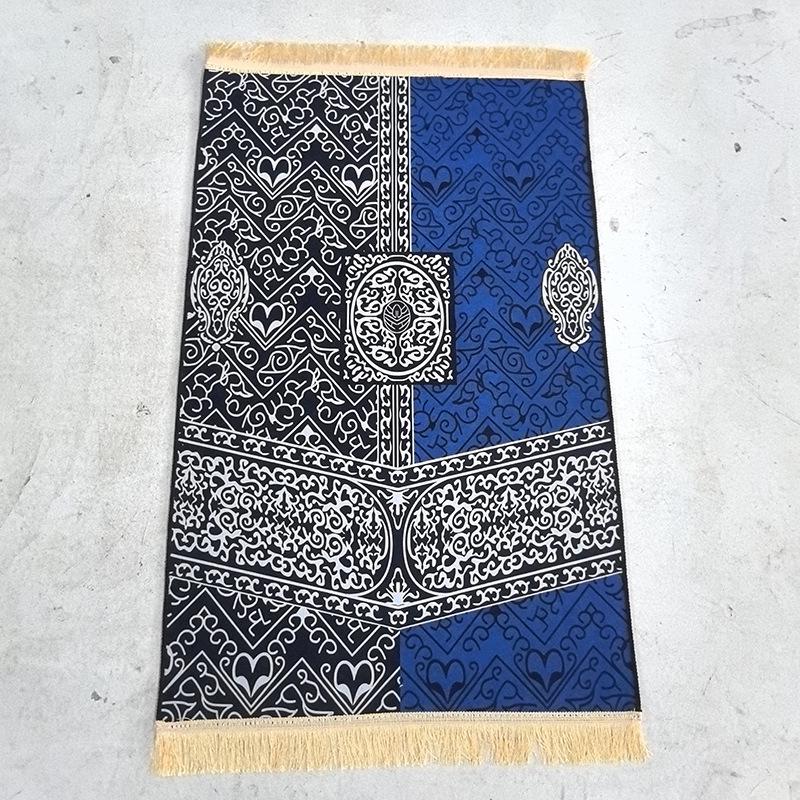 Plush Crystal Velvet Embossed Carpet for Living Room or Prayer Space