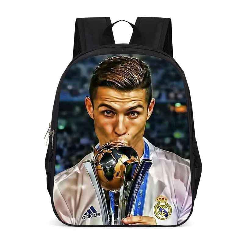 Zaino Scolastico per Bambini con Stampa Cristiano Ronaldo Neymar Leggero Design Ergonomico Studenti Elementari