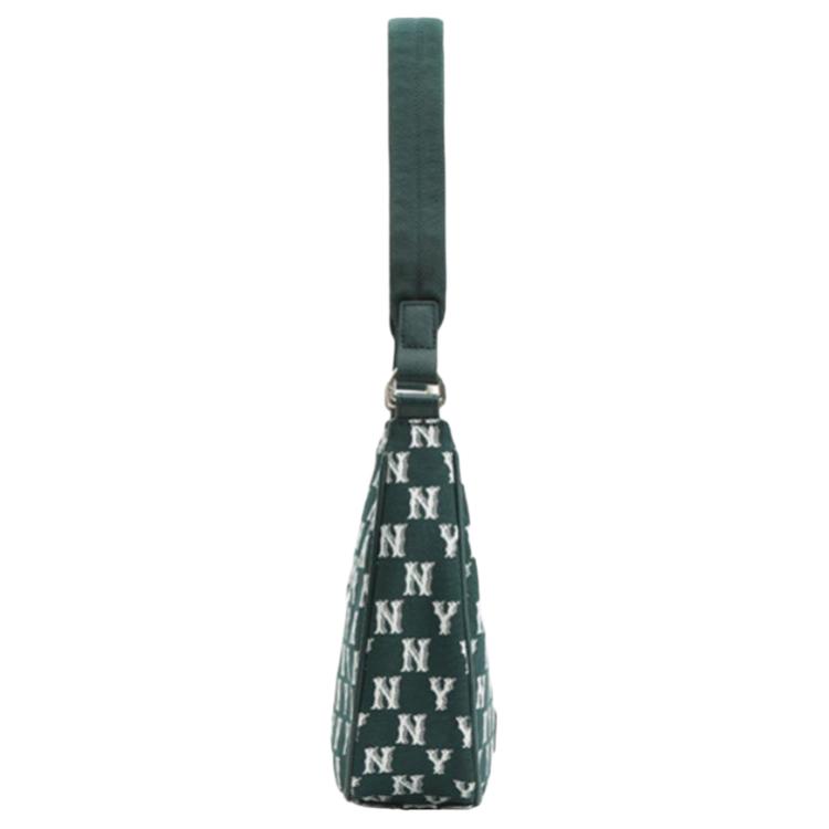 New MLB Artificial Leather Hobo Bag Shoulder Bag Handbag Shoulder Bag Unisex Dark Green 3ABQS102N-50GND