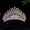 Luxury Zinc Zinc Alloy Princess Crown Sparkling Rhinestone Diadem Girls Party Headbands  Stage Performances