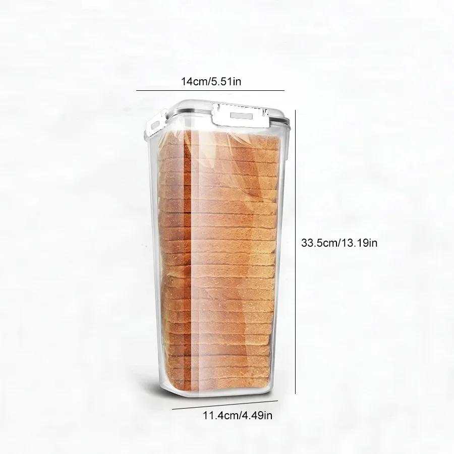 1PC Bread Preservation Box Toast Storage Box Bread Storage Dispenser Household Kitchen Supplies Storage Container