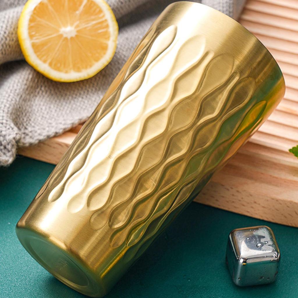 Double Wall Insulated Coffee Cup Stainless Steel Double Bottom Mug Wine Beer Tea Cup Stackable Drinking Cups Enduring