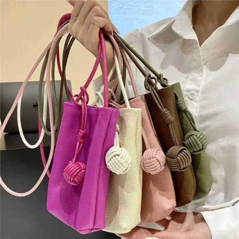 Women'S Leather Mobile Phone Change Bag, Lychee Pattern Vertical Soft Leather Mini Crossbody Shoulder Bag