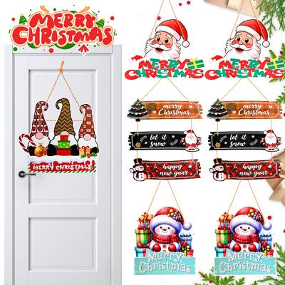 New Christmas Party Decoration Door Hanging Christmas Party Decoration Creative Front Hanging New Year Decoration Supplies