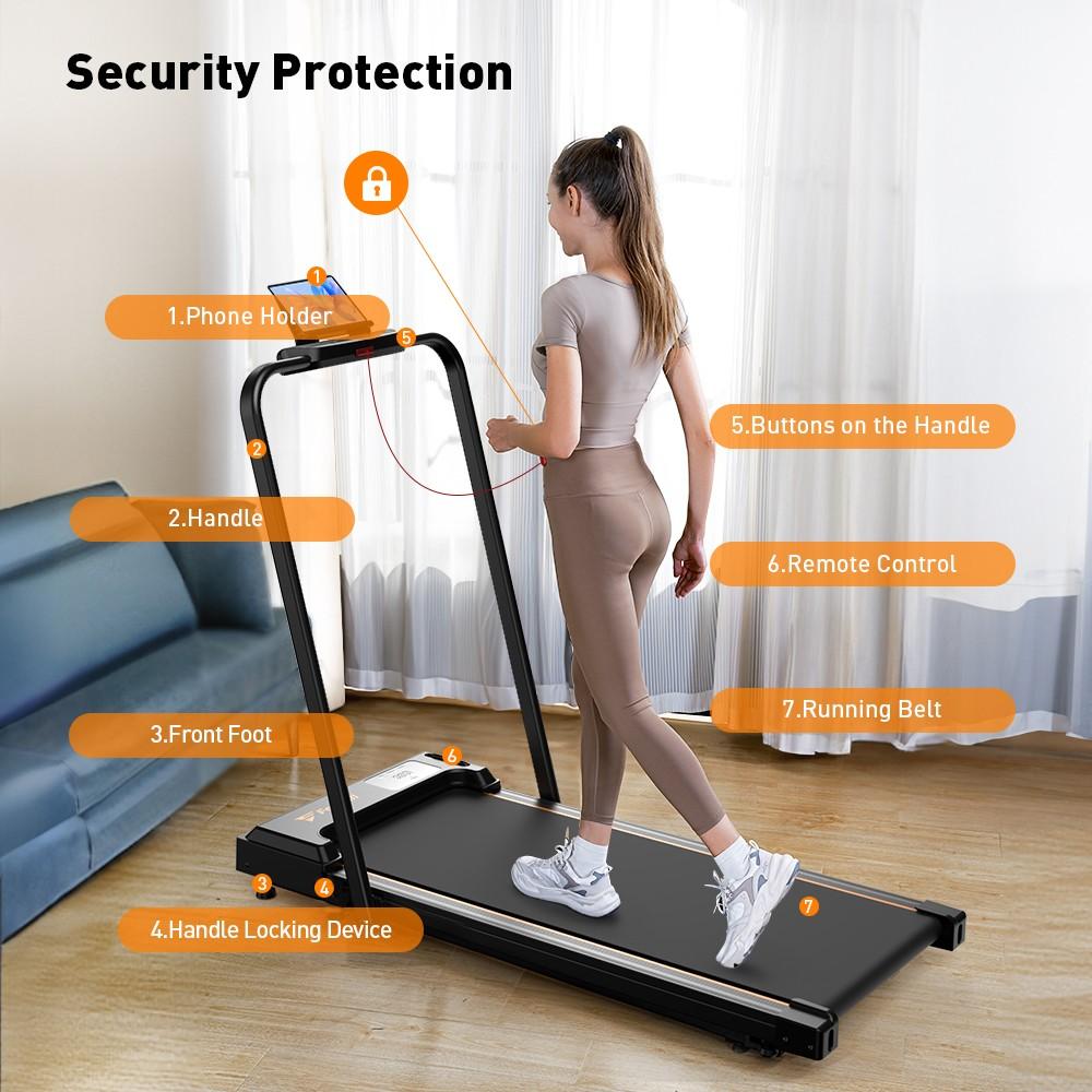 Formill FT-51 Walking Pad Treadmill, 2.5 HP Motor, LED Display, 265lbs Max. Load, 1-6km/h Speed