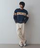 NODU Snow Nordic Snowflake Round Knit [Navy]